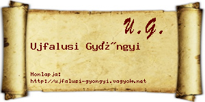 Ujfalusi Gyöngyi névjegykártya